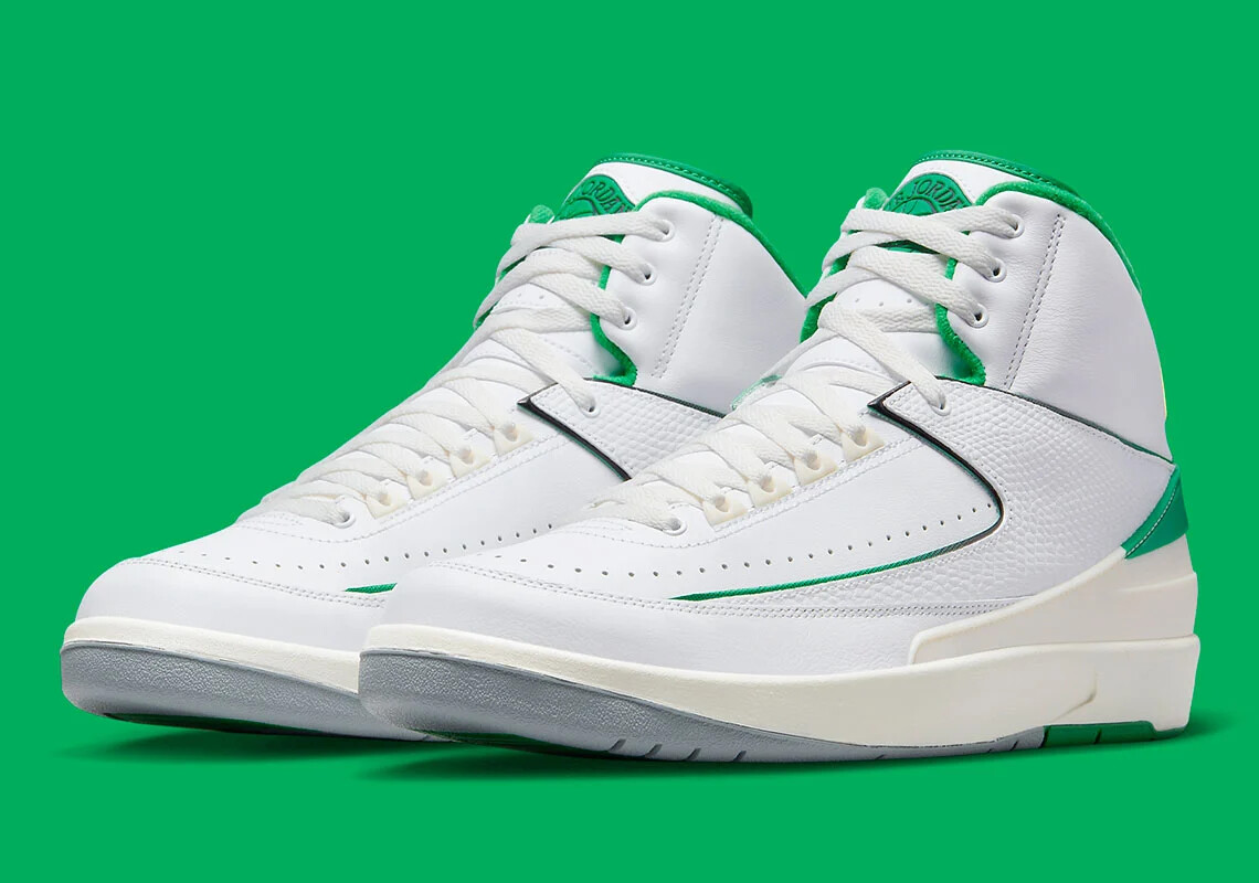 

Мужские кроссовки Nike Air Jordan 2 Retro Lucky Green DR8884-103 US6-12, Зеленый, Air Jordan 2