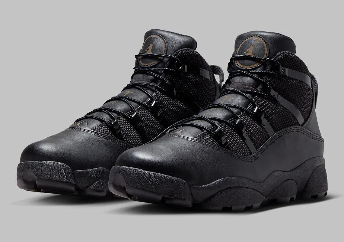Pre-owned Jordan Nike Air  6 Rings Winterized Black Sneaker Boots Fv3826-001 Men's Size 12