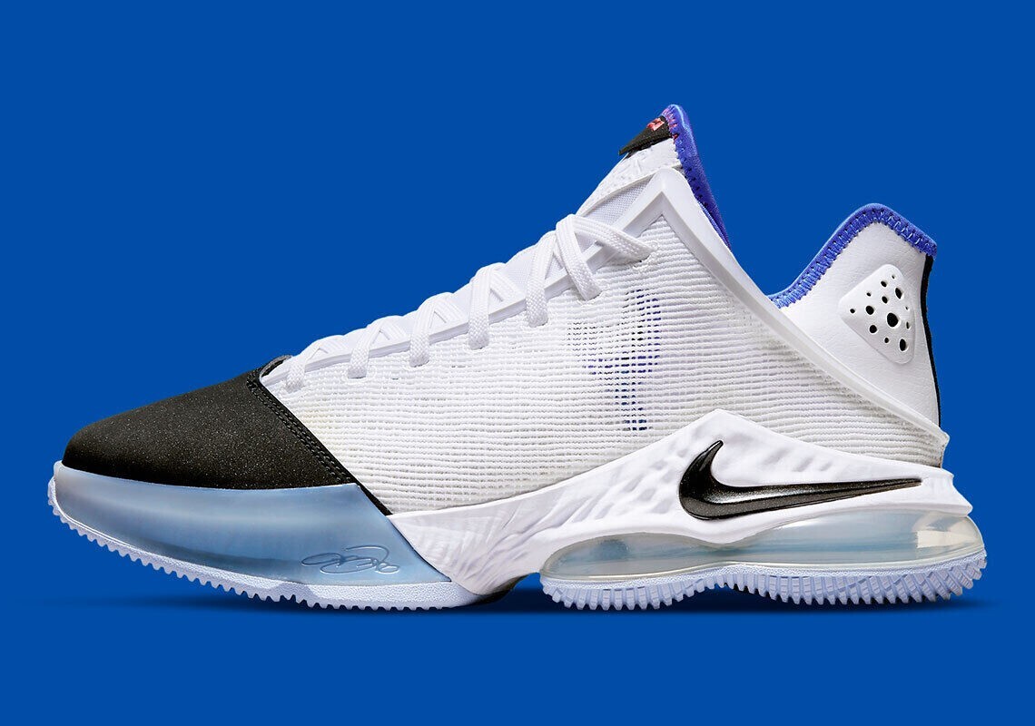 Nike LeBron XIX 19 Low 'Black Toe' White/Black/Blue DH1270