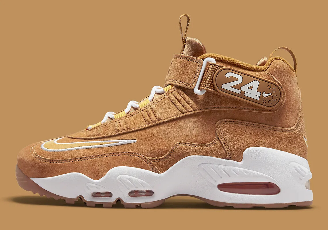 

Мужские новые кроссовки Nike Air Griffey Max 1 Wheat Gum светло-коричневые DO6684-700, Коричневый, Nike Air Griffey Max I