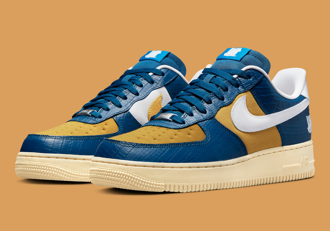 UNDEFEATED × NIKE AIR FORCE 1 LOW BLUE/YELLOW DM8462-400 Nike Air Force 1 Low SP Undefeated 5 On It Blue Yellow Croc