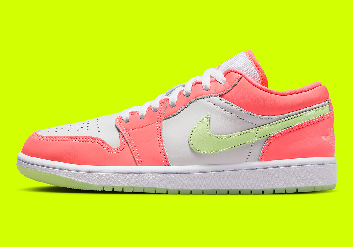 

Мужские кроссовки Nike Air Jordan 1 Retro Low SE Lava Glow Barely Volt FN6772-671, размер 11,5, Розовый, Nike Air Jordan 1