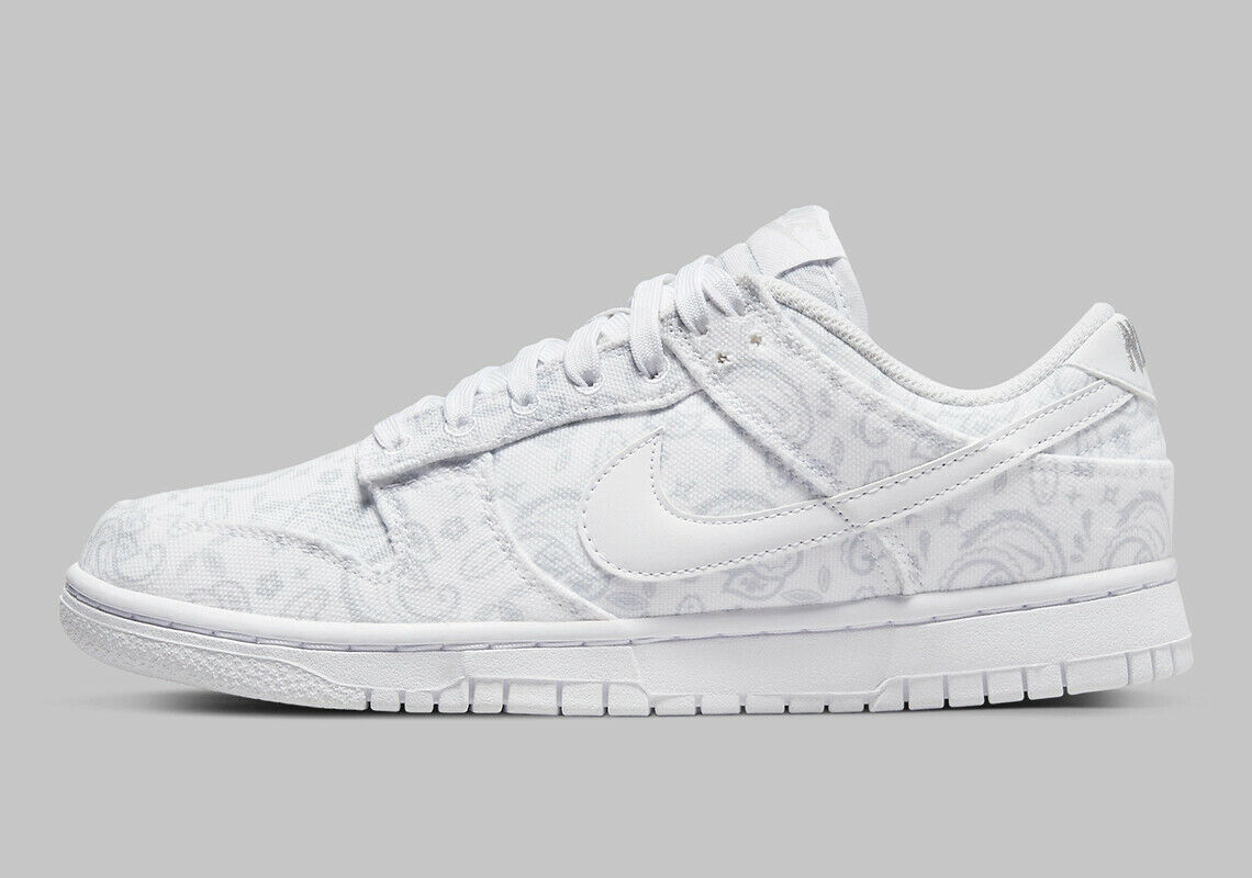

Nike WMNS Dunk Low ESS -#39;-#39;White Paisley-#39;-#39; DJ9955-100 кроссовки женская обувь US5-12, Белый, Nike Dunk Low