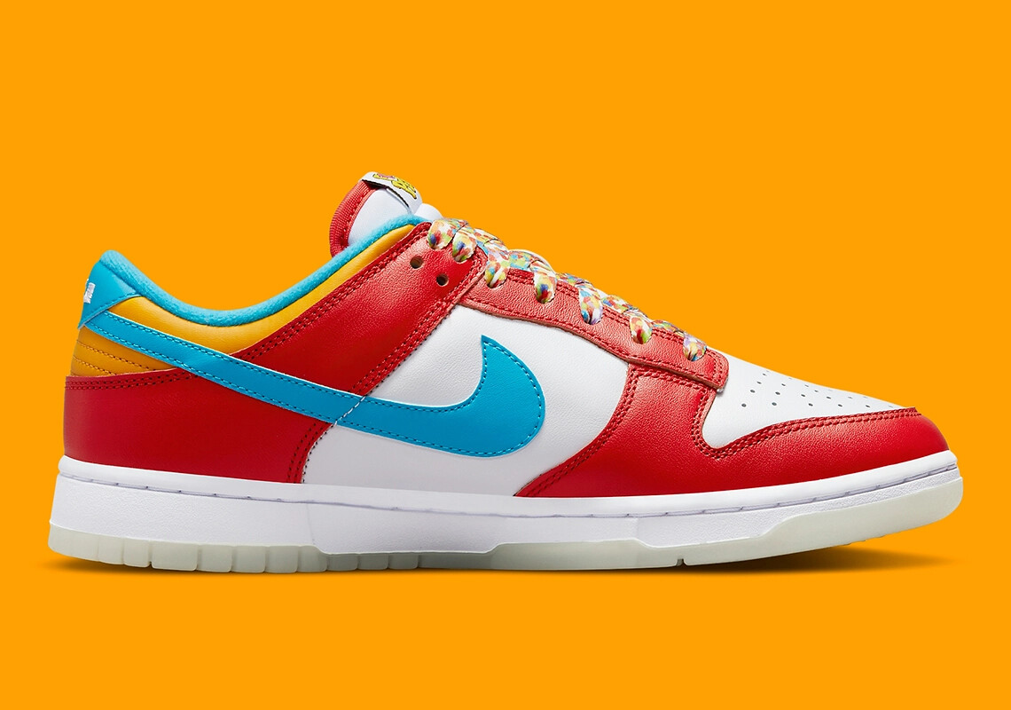 

FRUiTY PEBBLES × Nike Dunk Low QS DH8009-600 Кроссовки мужские US6-12, Белый, Nike Dunk Low