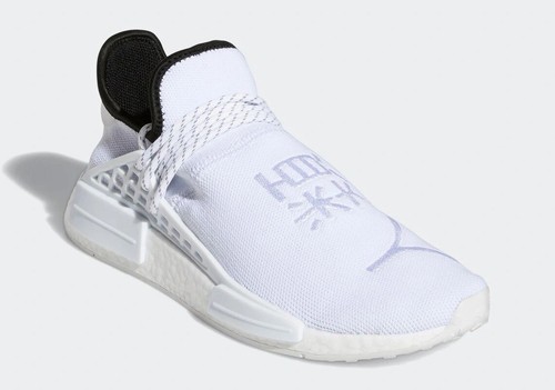 [GY0092] Мужские кроссовки Adidas HU NMD, белые, черные, размер 5, обесцвечивание