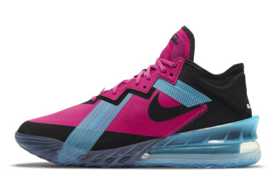 

Мужские кроссовки Nike Lebron XVIII Low Neon Light Fireberry/Blk-Lt Blue Fury (CV7562 600), Fireberry/black-lt blue fury