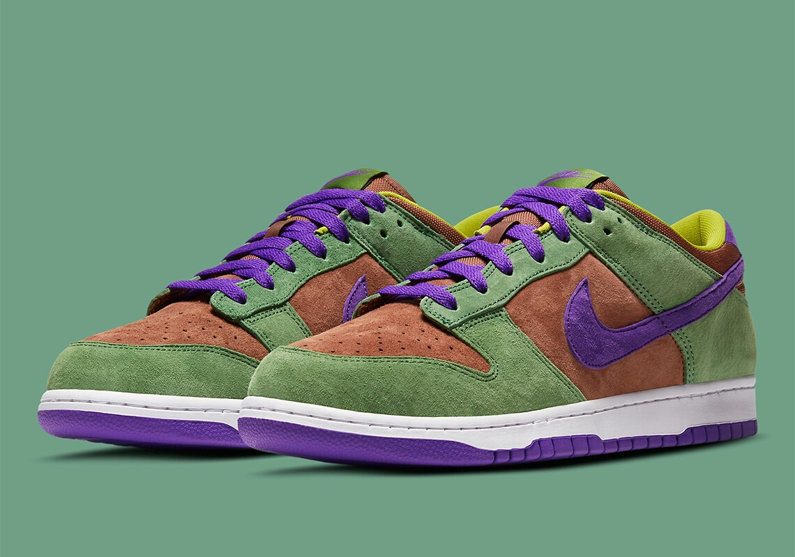 

Кроссовки NIKE DUNK LOW SP VENEER / UGLY DUCKLING PACK (2020) DA1469-200 Мужские US6-12, Зеленый, Nike Dunk Low