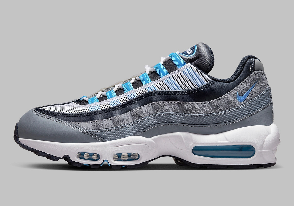 

Мужские кроссовки Nike Air Max 95 Cool Grey University Blue Retro DM0011-003, Синий, Nike Air Max 95
