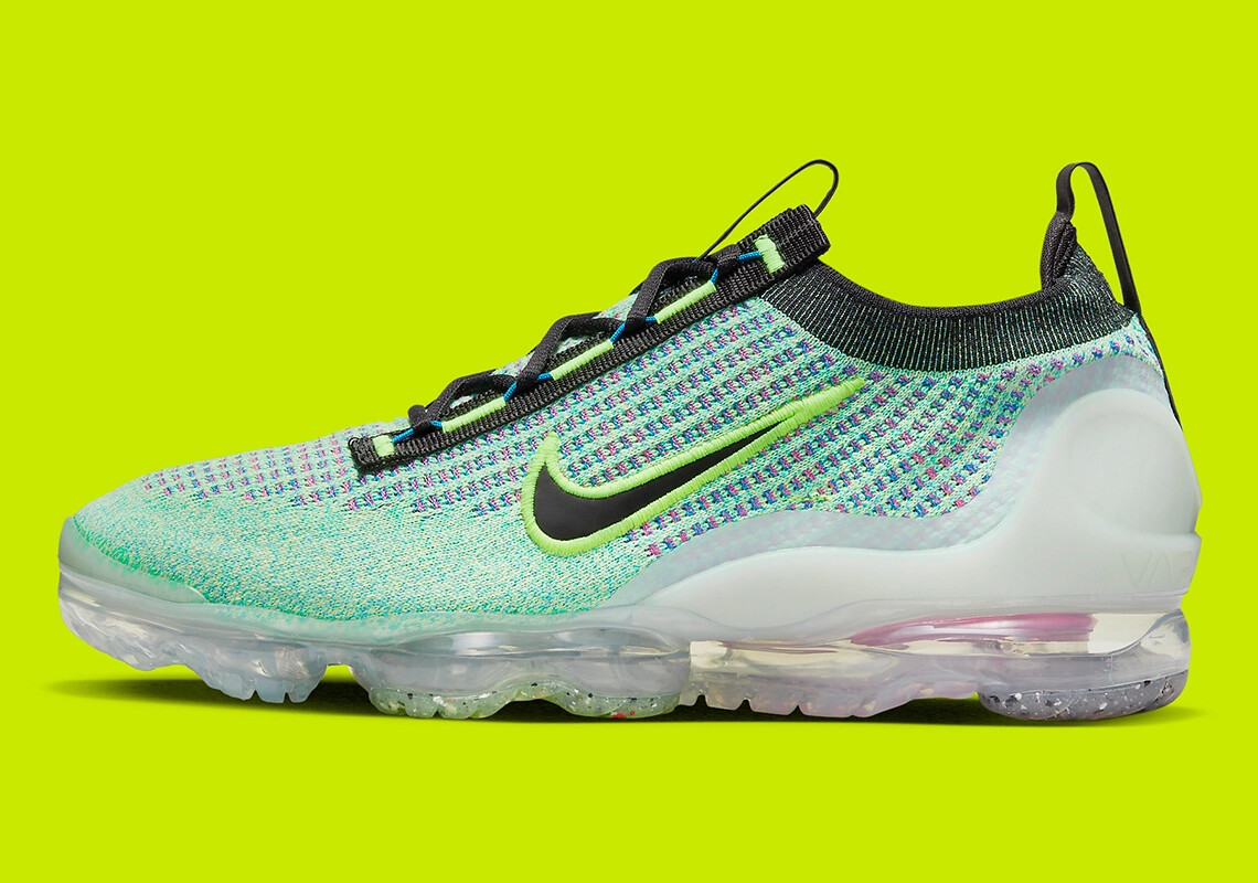 

Мужские кроссовки Nike Air Vapormax 2021 Flyknit Volt Green Black DX3368-700, Зеленый, Nike Air VaporMax 2021