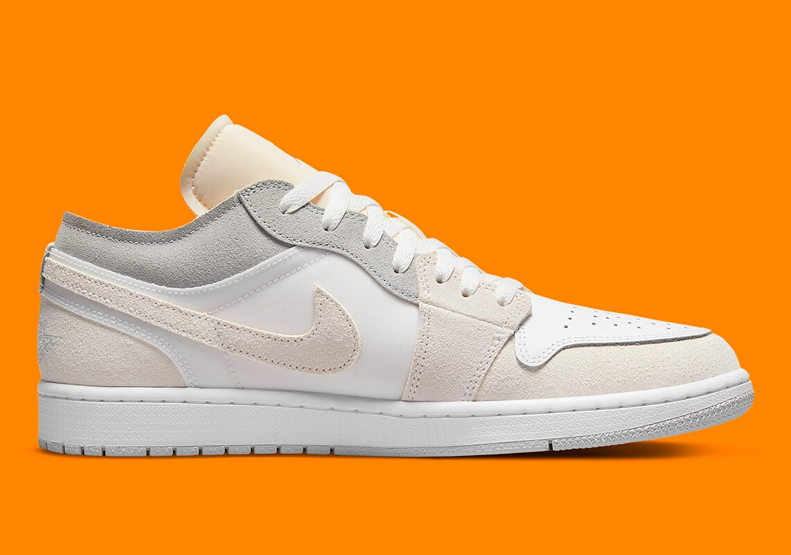 

Мужские кроссовки Nike Air Jordan 1 Low Inside Out/White/Grey DN1635-100 US6-12, Белый, Nike Air