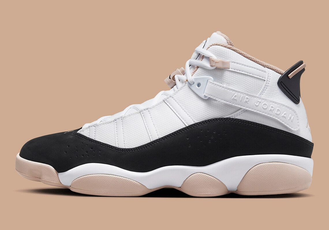 Черные кроссовки Nike Air Jordan 6 Rings White Fossil Stone 322992-112, мужские размеры