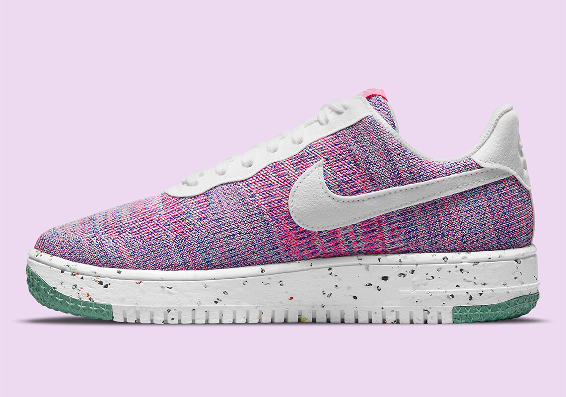 

Женские кроссовки Nike Air Force 1 Low Crater Flyknit Fuchsia Glow Pink White DC7273-500, Розовый, Nike Air Force 1