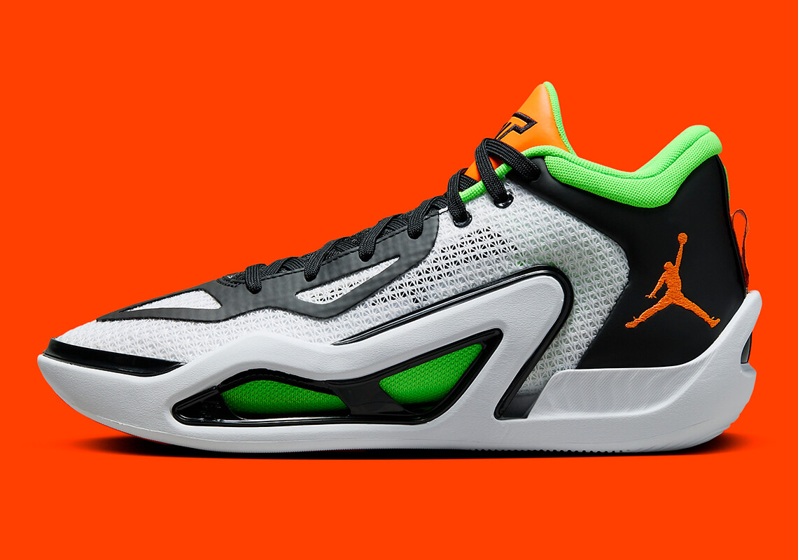 Nike Jordan Tatum 1 Домашняя команда Белый Зеленый Оранжевый DZ3324-108 sz 12.5 Мужской Джейсон