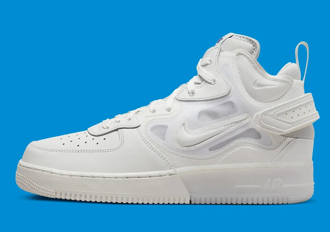Мужские кроссовки Nike Air Force 1 Mid React Summit Triple White DQ1872-101