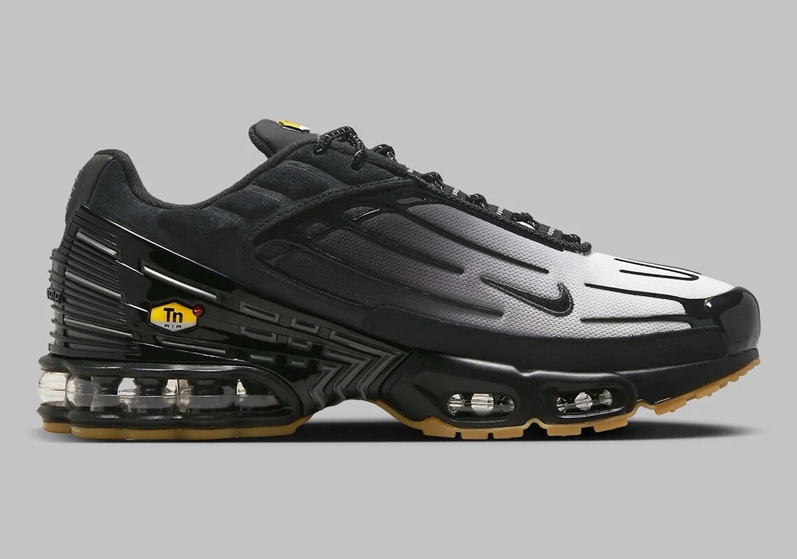Nike Air Max Plus 3 Trainers Tuned TN Black Gum Grey Unisex UK