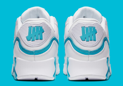 NIKE x UNDEFEATED AIR MAX 90 White Blue Fury UNDFTD CJ7197-102 MEN'S 15 Shoes