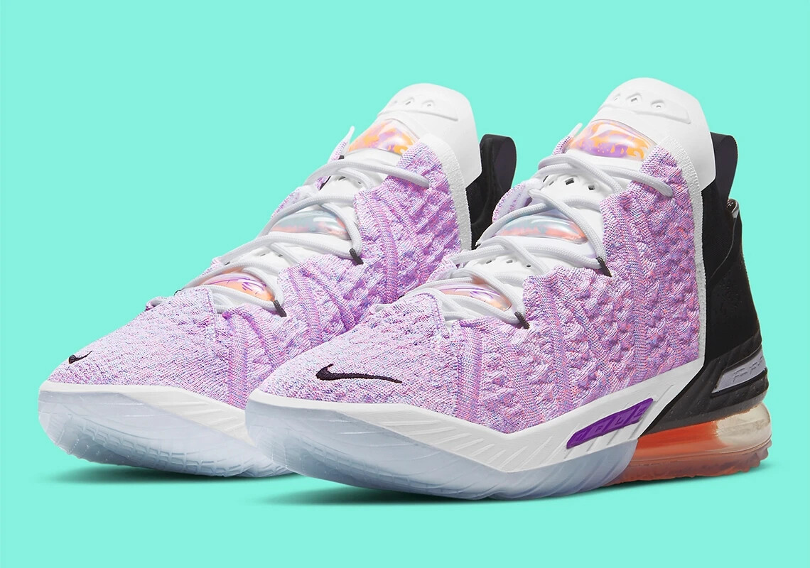 Nike Lebron XVIII 18 Graffiti MultiColor Purple Black White
