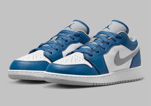 Nike Air Jordan 1 Low (GS) True blue Cement Grey 553560-412