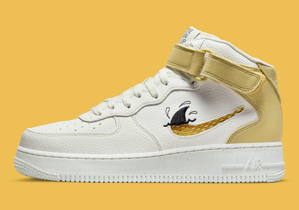 

Мужские кроссовки Nike Air Force 1 Mid 07 LV8 NN Sharks Fin Sun Club белые DM0119-100 размер 8, Белый, Nike Air Force 1