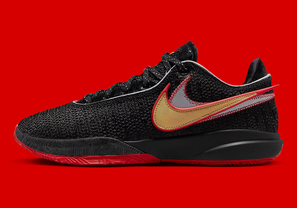 Nike LeBron James XX 20 Trinity Miami Heat Black DJ5423-001 размер 5,5 для мужчин = 7 для женщин