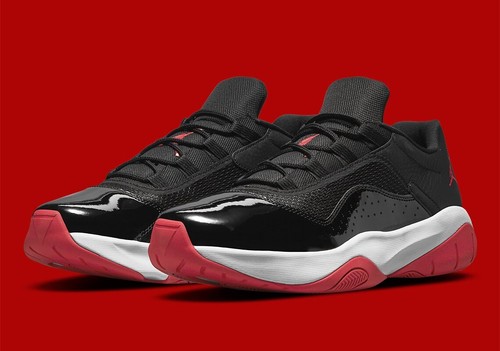 シューズ(男性用) NIKE AIR JORDAN 11 LOW BRED Nike Air Jordan 11 CMFT Low Bred Black Gym Red White DM0844