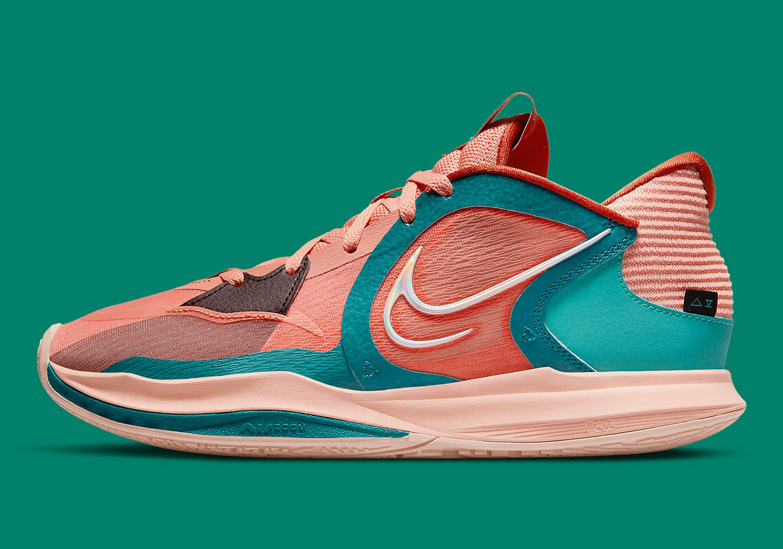 

Мужские кроссовки Nike Kyrie Irving Low 5 Light Madder Root Pink Spruce DJ6012-800, Розовый, Nike Kyrie 5