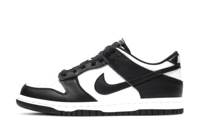 

Nike Dunk Low Retro Panda для больших детей, белый/черно-белый (CW1590 100), White/black-white
