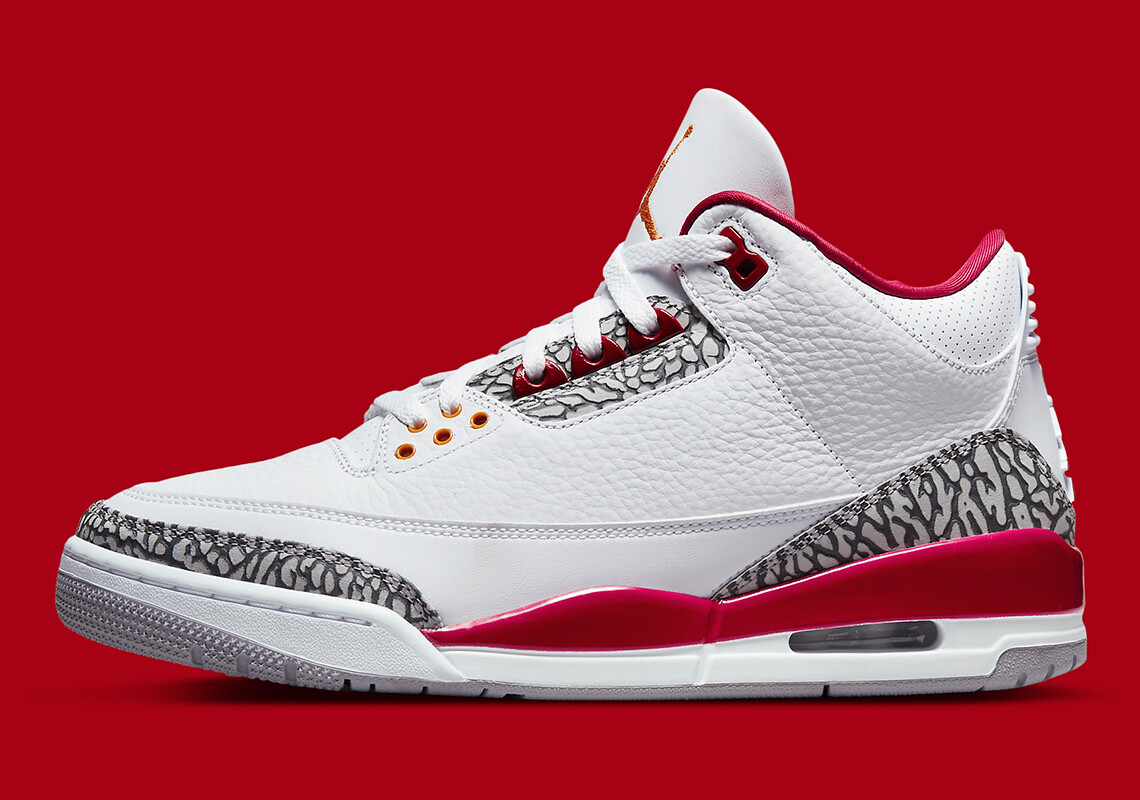 

Мужские кроссовки Nike Air Jordan 3 Cardinal Red CT8532-126 US6-12, Белый, Air Jordan 3