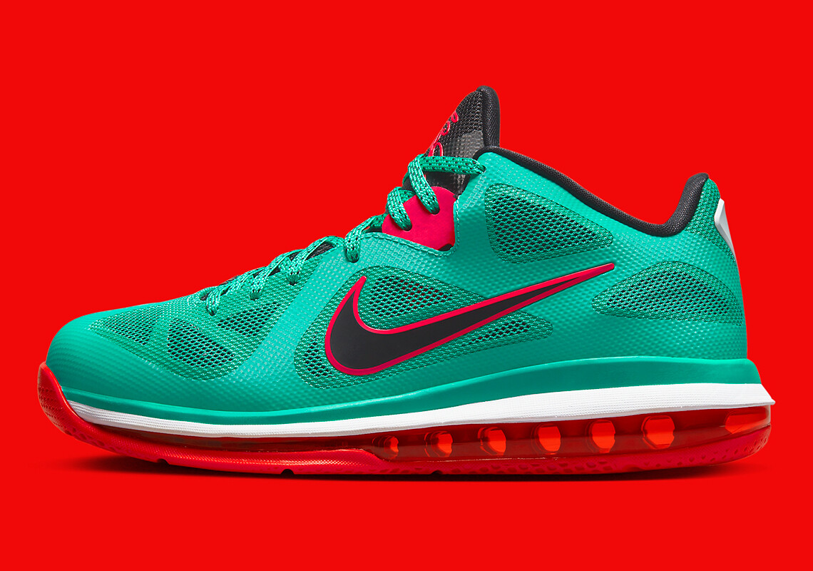 

Мужские кроссовки Nike LeBron James IX 9 Low Liverpool Reverse Green Red DQ6400-300 размер 12,5, Зеленый, Nike LeBron 9
