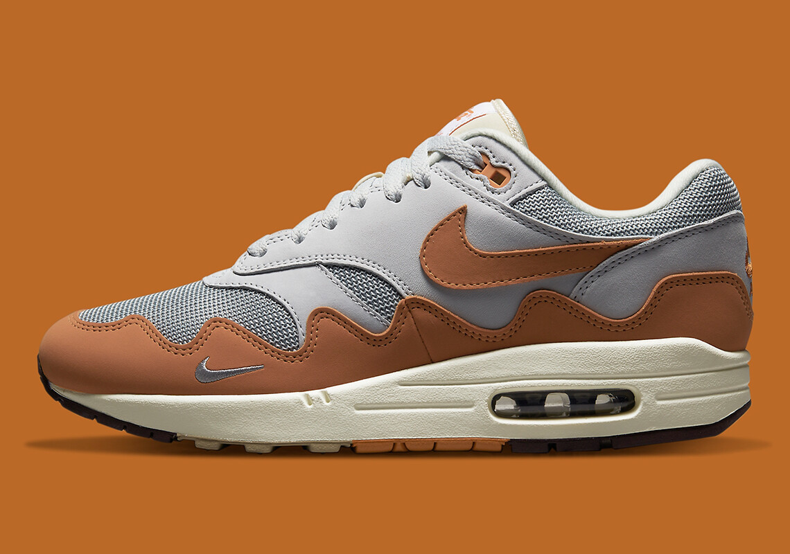 

Мужские кроссовки Nike Air Max 1 Patta Waves Monarch DH1348-001, новинка, Оранжевый, Nike Air Max 1