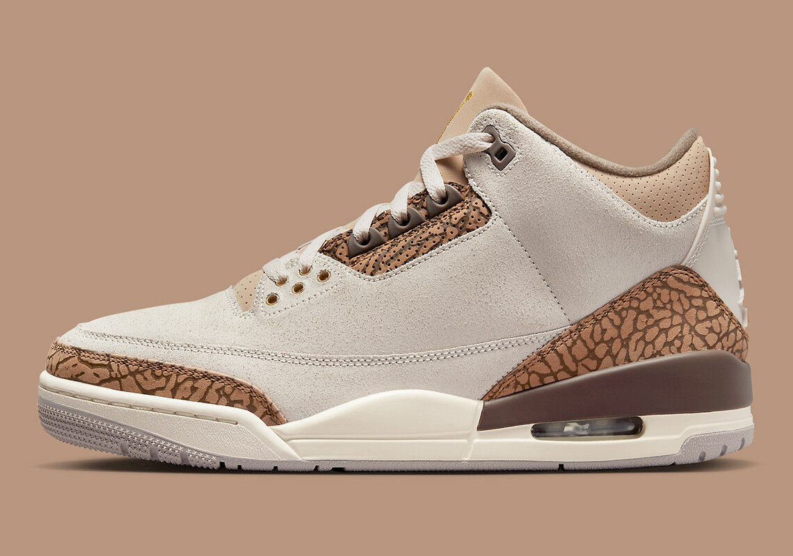 

Мужские новые кроссовки Nike Air Jordan 3 Retro Palomino Light Orewood Brown CT8532-102, Коричневый, Air Jordan 3