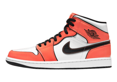 

Мужские кроссовки Jordan 1 Mid SE Turf оранжевые/черно-белые (DD6834 802), Turf orange/black-white