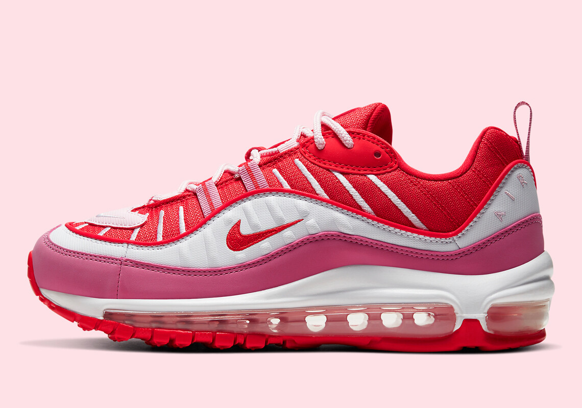 Женские кроссовки Nike Air Max 98 VALENTINES DAY РОЗОВЫЕ КРАСНЫЕ БЕЛЫЕ CI3709-600 размер 6,5