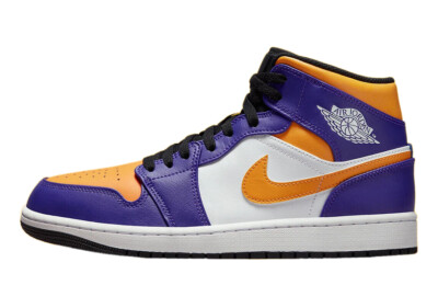 

Мужские Jordan 1 Mid Dark Concord/Taxi-Белый-Черный (DQ8426 517), Dark concord/taxi-white-black