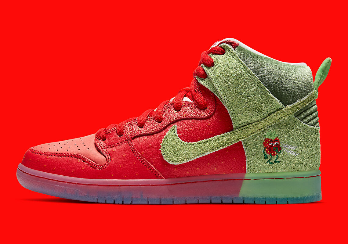 

Мужские кроссовки Nike SB Dunk High Strawberry Cough CW7093-600 US6-12, Красный, Nike Sb Dunk High