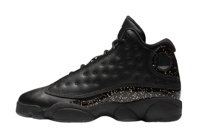 Big Kids Jordan 13 Retro Black/Metallic Gold (DC9443 007) — 4,5