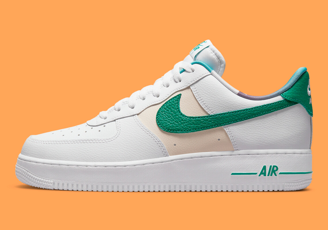 

Nike Air Force 1 Low 07 LV8 EMB «Белый и малахитовый» DM0109-100 Мужские US6-12, Белый, Nike Air Force 1 Low