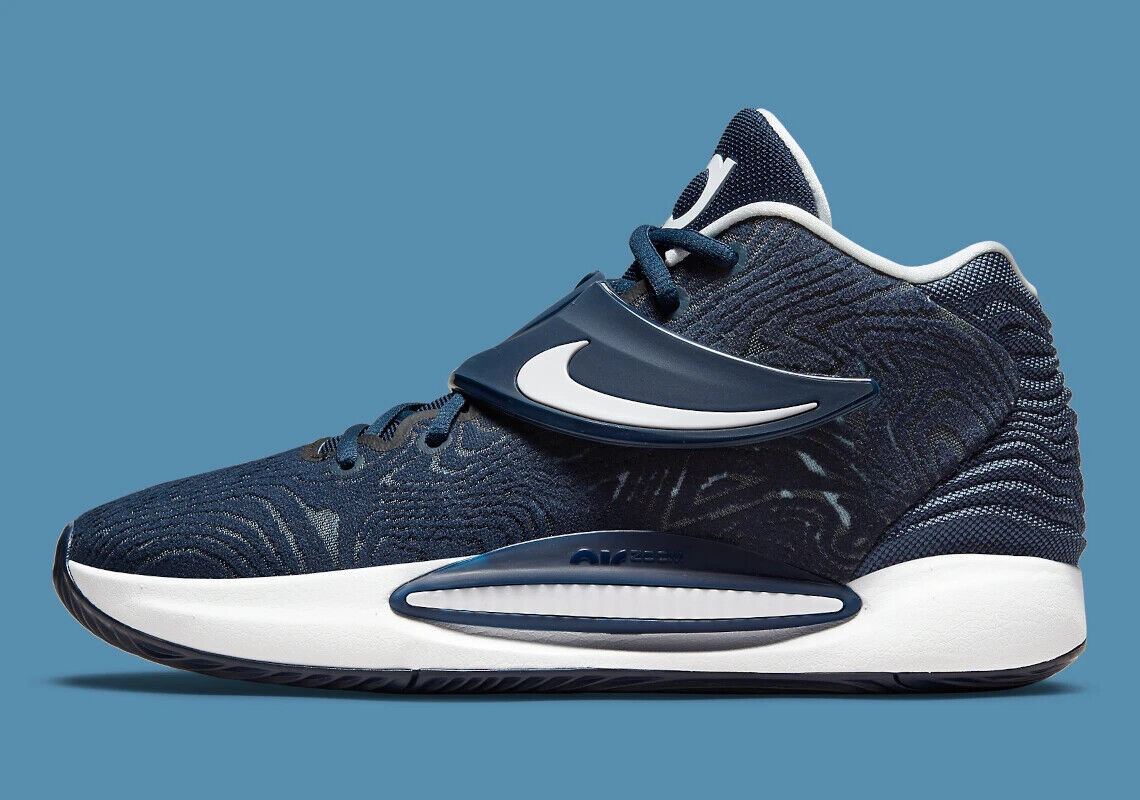 

Мужские кроссовки Nike Kevin Durant KD 14 TB College Navy Blue White DA7850-401, Синий, Nike KD 14
