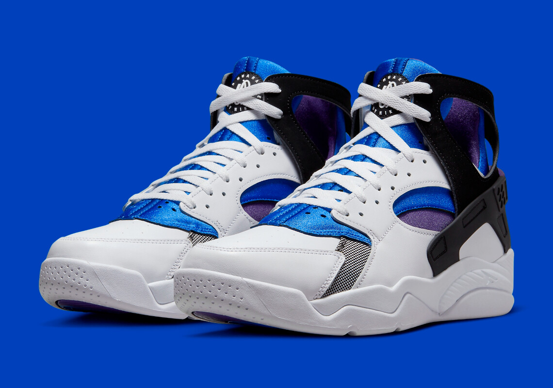 

Nike Air Flight Huarache OG Varsity Purple and Royal Blue (2023) FD0183-101, Белый, Nike Air Flight Huarache