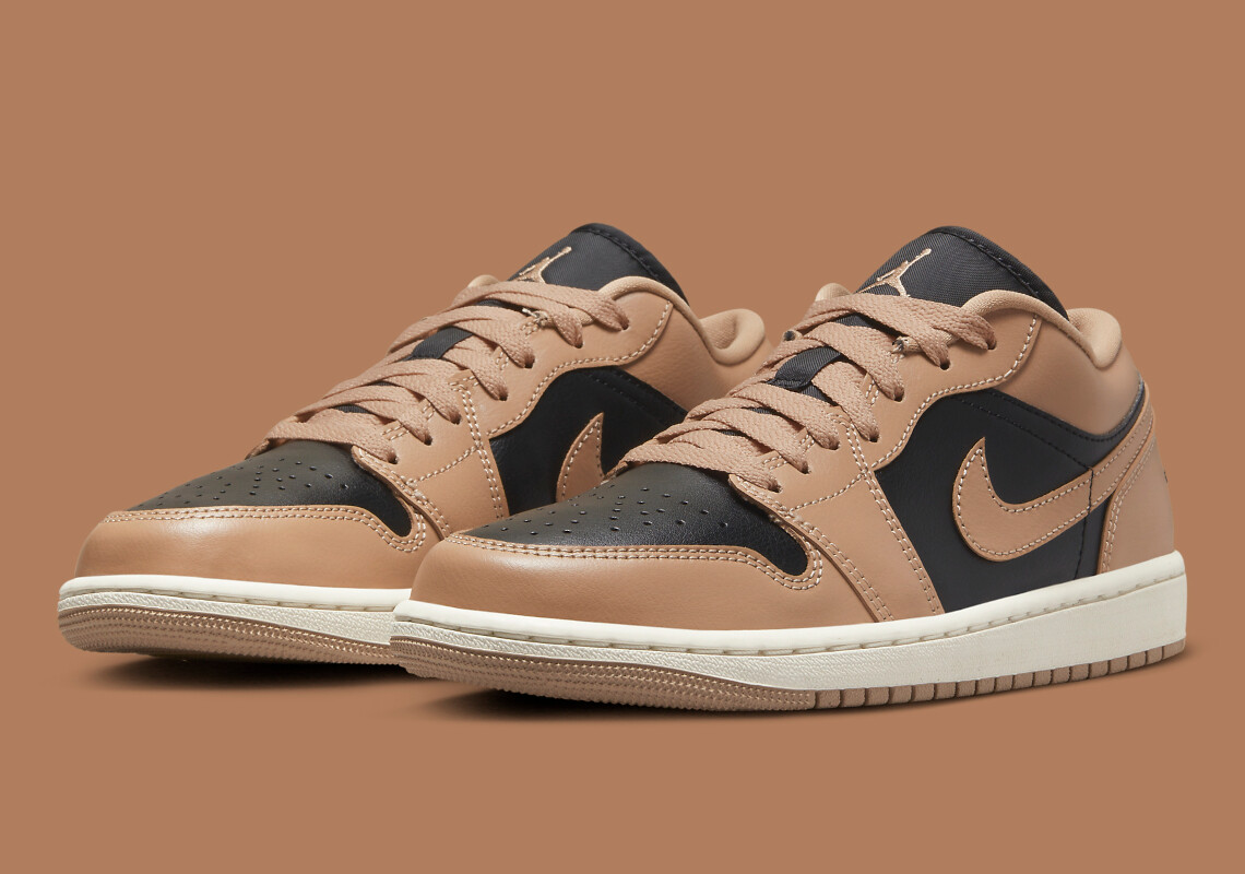 

Nike WMNS Air Jordan 1 Low Desert DC0774-201 кроссовки женская обувь US5-12, Черный, Nike Air Jordan 1