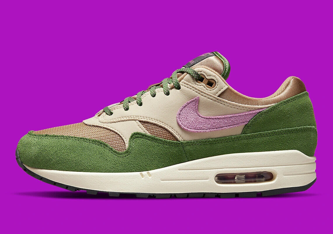 

Мужские кроссовки Nike Air Max 1 SH Skunk Treeline Green DR9773-300, размер 8,5, новые, Multicolor, Nike Air Max 1