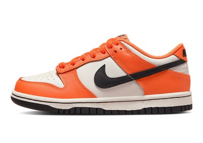 Nike Dunk Low Phantom/Black-Safety Orange для больших детей (DH9765 003)