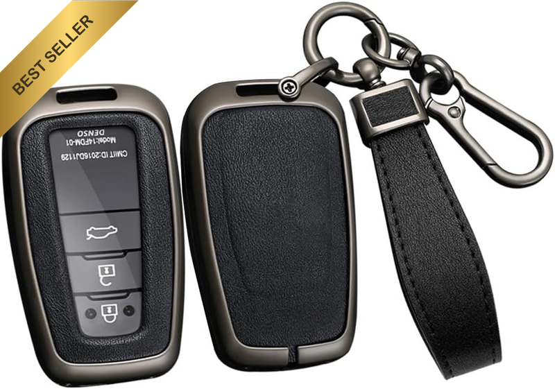 Alloy Car Key Fob Cover Fit for Toyota Camry RAV4 Highlander Corolla Avalon C-HR