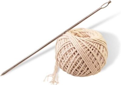Meat Trussing Needle and Butchers Cooking Twine Kit for Sewing up Whole Hog, Pig
