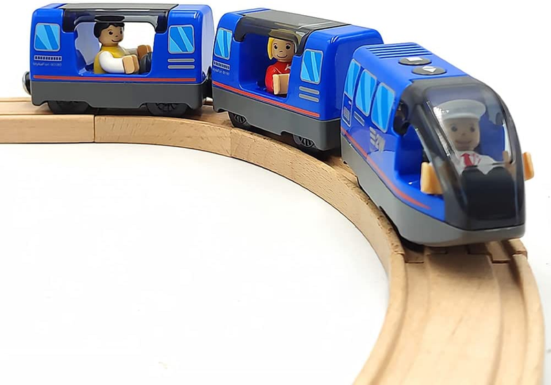Battery Operated Train for Wooden Train Track Set Toys for 3 4 5 Year Old Boy...
