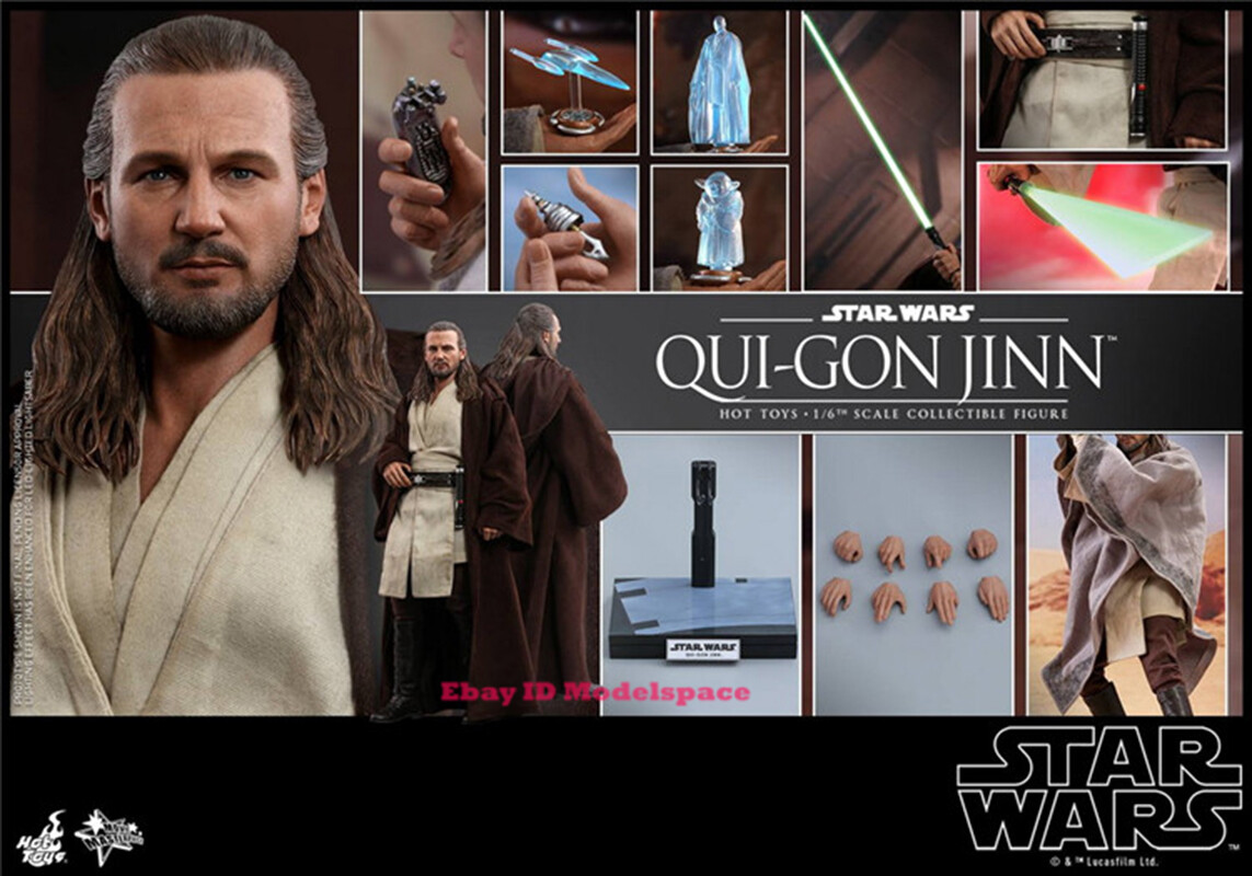 knmen57-0967 Hot Toys MMS525 クワイ ガン・ジン 1/6 Hot Toys HT MMS525 Star Wars Qui-Gon Jinn Action Figure In