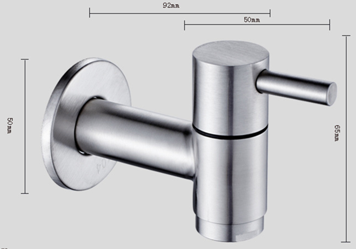 MroMax Wasserhahn Aus Messing Verchromt – Wandmontage, G1/2 Gewinde, 2 Stück