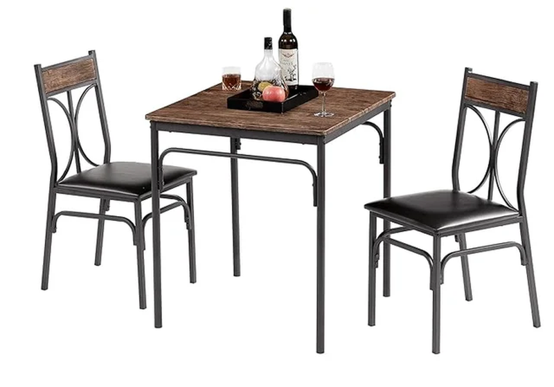 Dining Table Set, Modern Kitchen Table and Chairs Set, Faux Marble Tabletop and