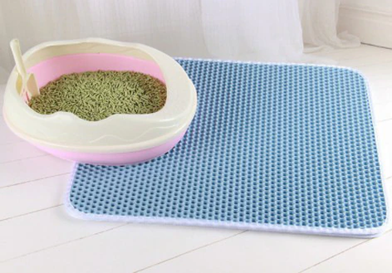 Cat Litter Mat Double Layer Waterproof Pet Litter Box Non-Slip Sand Pad Washable