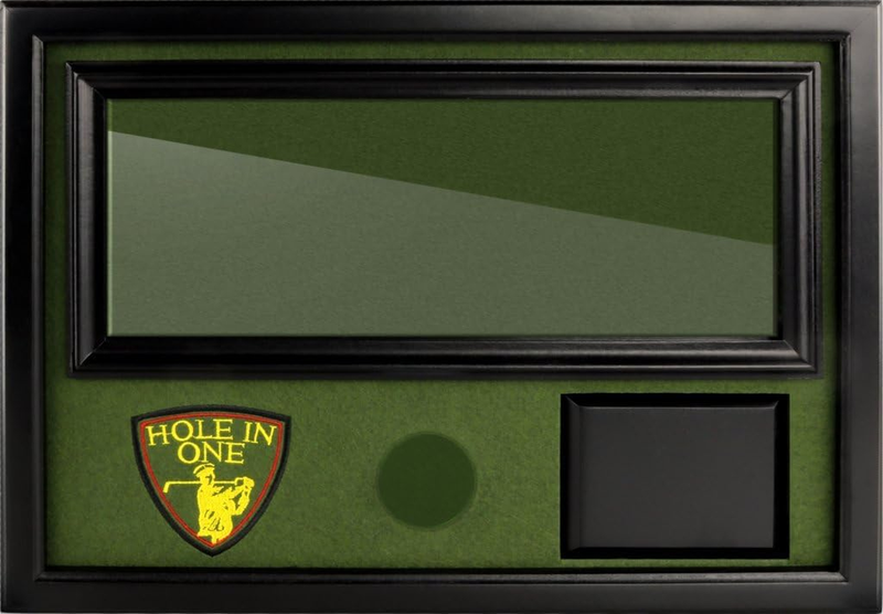 Hole in One Ball and Scorecard Display (15.5” X 11”) - Black